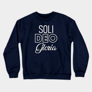 Soli Deo Gloria white text Crewneck Sweatshirt